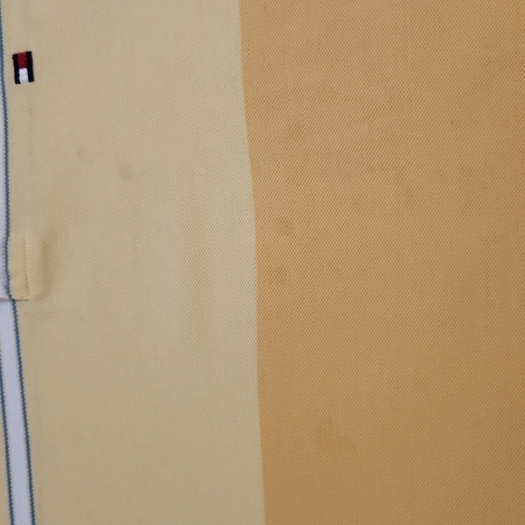 3/$20 Tommy Hilfiger Yellow Stripes Polo Shirt - Picture 5 of 9